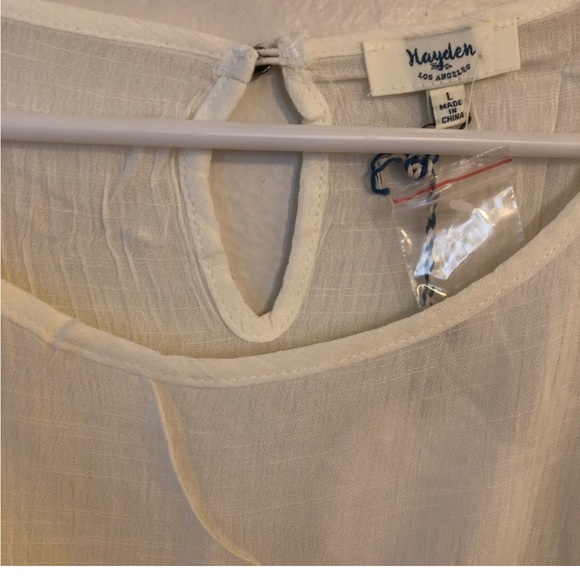 Hayden LA Cream Blouse Lace Detail Bohemian Boho Shirt Women’s NEW - Picture 5 of 6